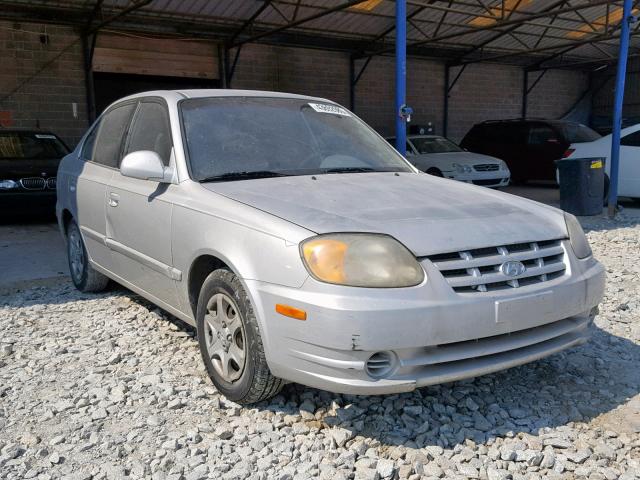 KMHCG45C55U662509 - 2005 HYUNDAI ACCENT GL SILVER photo 1