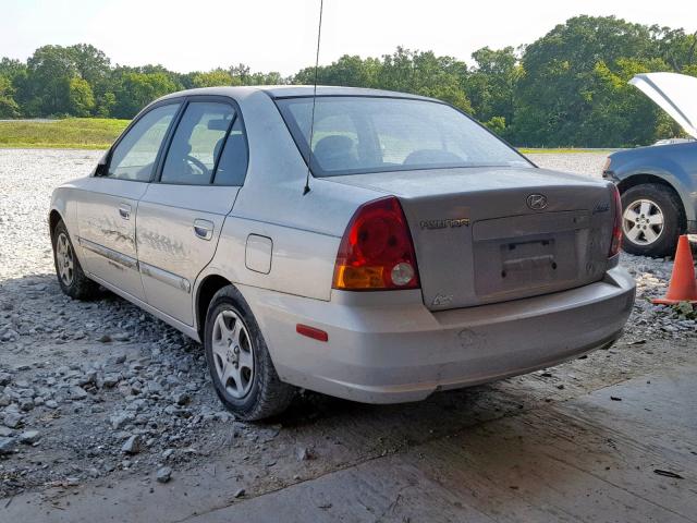 KMHCG45C55U662509 - 2005 HYUNDAI ACCENT GL SILVER photo 3