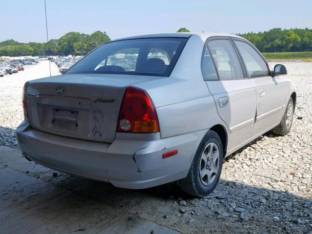 KMHCG45C55U662509 - 2005 HYUNDAI ACCENT GL SILVER photo 4