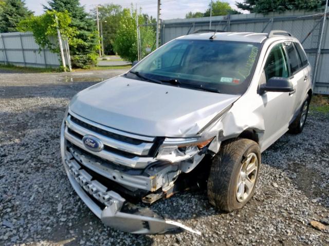 2FMDK4GC5EBB51534 - 2014 FORD EDGE SE SILVER photo 2