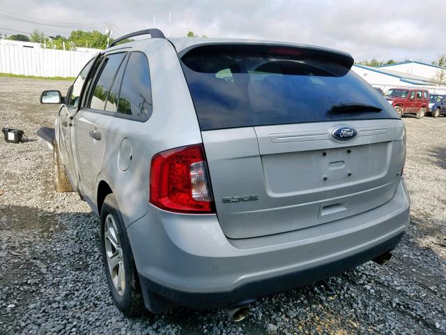 2FMDK4GC5EBB51534 - 2014 FORD EDGE SE SILVER photo 3