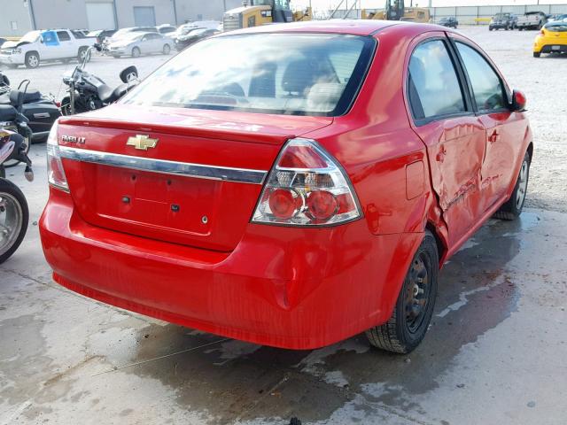 KL1TD5DE5BB153119 - 2011 CHEVROLET AVEO LS RED photo 4