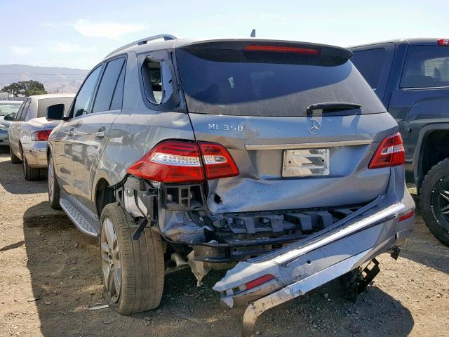 4JGDA5JB4FA525184 - 2015 MERCEDES-BENZ ML 350 GRAY photo 3