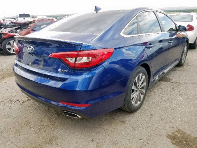 5NPE34AF2GH419732 - 2016 HYUNDAI SONATA SPO BLUE photo 4