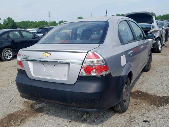 KL1TD5DE5AB089971 - 2010 CHEVROLET AVEO LS SILVER photo 4