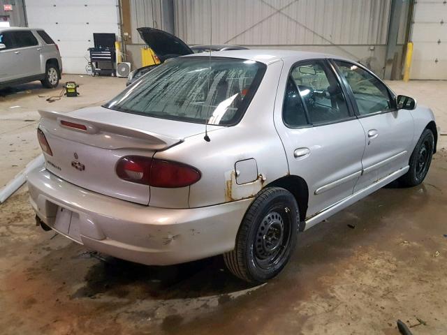 1G1JH52F127483562 - 2002 CHEVROLET CAVALIER L SILVER photo 4