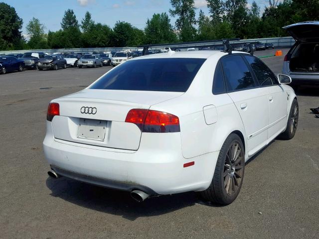 WAUBF78E07A059440 - 2007 AUDI A4 S-LINE WHITE photo 4