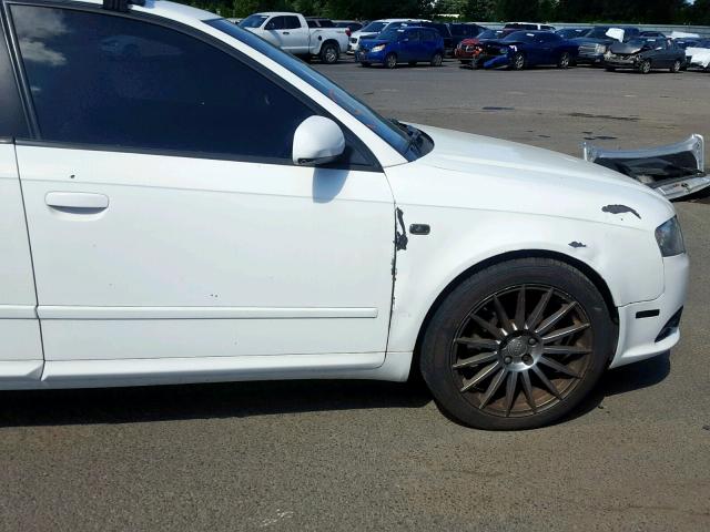 WAUBF78E07A059440 - 2007 AUDI A4 S-LINE WHITE photo 9