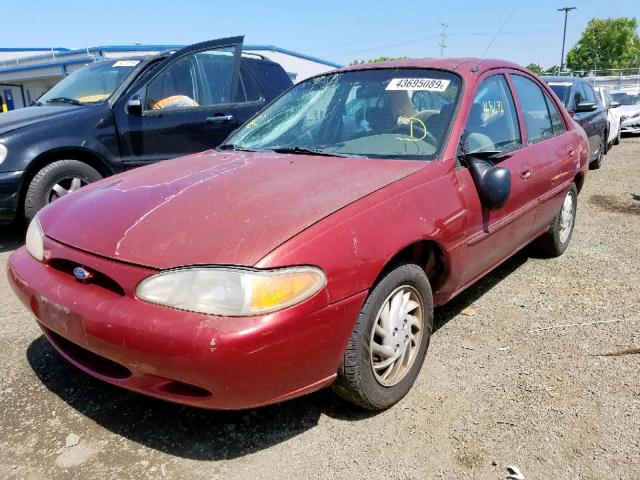 1FAFP13P9XW122485 - 1999 FORD ESCORT SE BURGUNDY photo 2