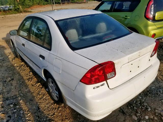 1HGES16324L003205 - 2004 HONDA CIVIC DX V WHITE photo 3