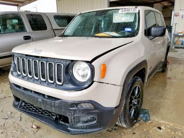 ZACCJAAT0GPD40813 - 2016 JEEP RENEGADE S ბეჟი ფოტო 2