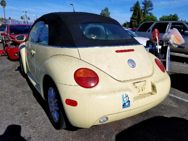 3VWCM31Y34M311932 - 2004 VOLKSWAGEN NEW BEETLE Sarı foto 3