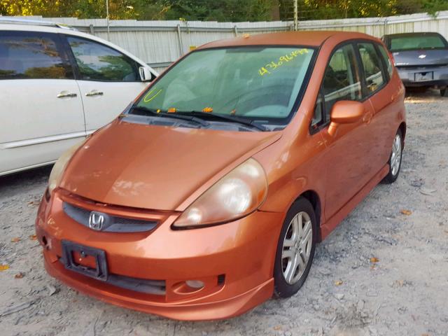 JHMGD38647S055481 - 2007 HONDA FIT S ORANGE photo 2