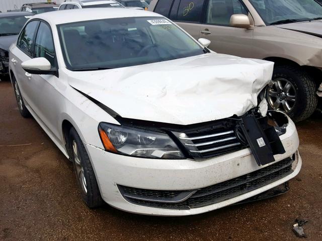 1VWAH7A30CC019629 - 2012 VOLKSWAGEN PASSAT S WHITE photo 1