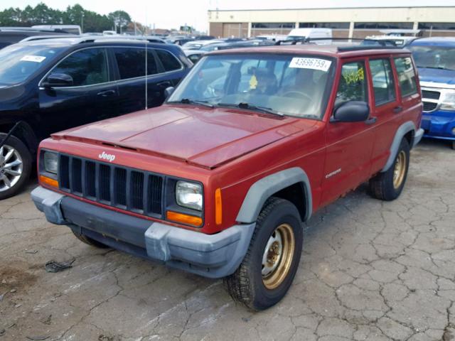 1J4FF28S1XL578721 - 1999 JEEP CHEROKEE S RED photo 2