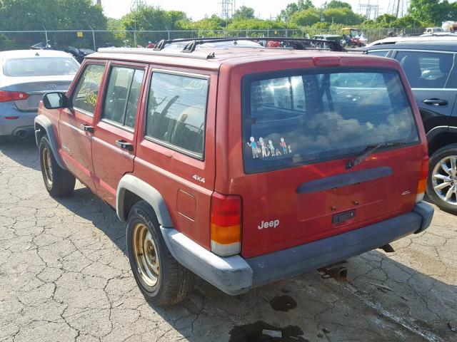 1J4FF28S1XL578721 - 1999 JEEP CHEROKEE S RED photo 3