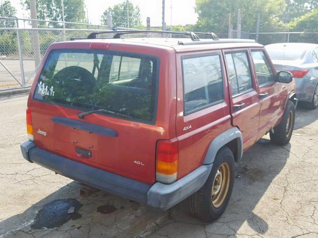 1J4FF28S1XL578721 - 1999 JEEP CHEROKEE S RED photo 4