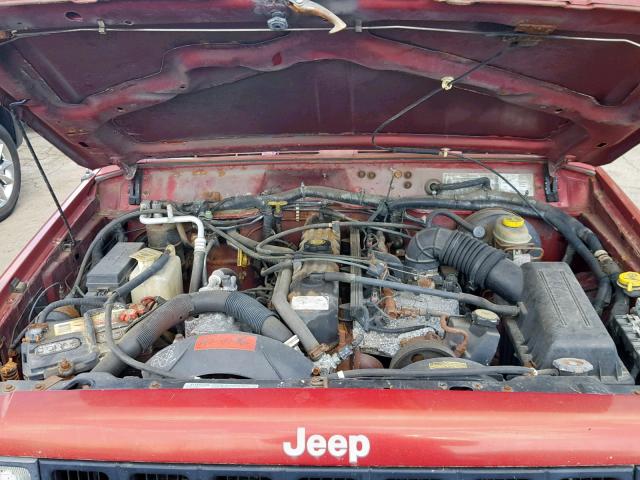 1J4FF28S1XL578721 - 1999 JEEP CHEROKEE S RED photo 7