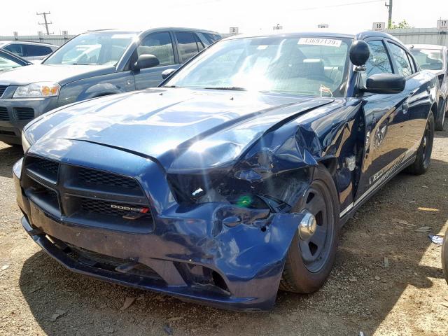 2C3CDXAT9CH290309 - 2012 DODGE CHARGER PO BLUE photo 2