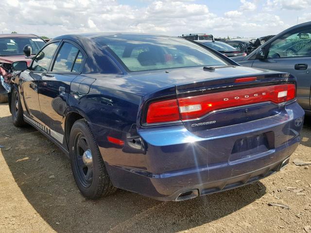 2C3CDXAT9CH290309 - 2012 DODGE CHARGER PO BLUE photo 3
