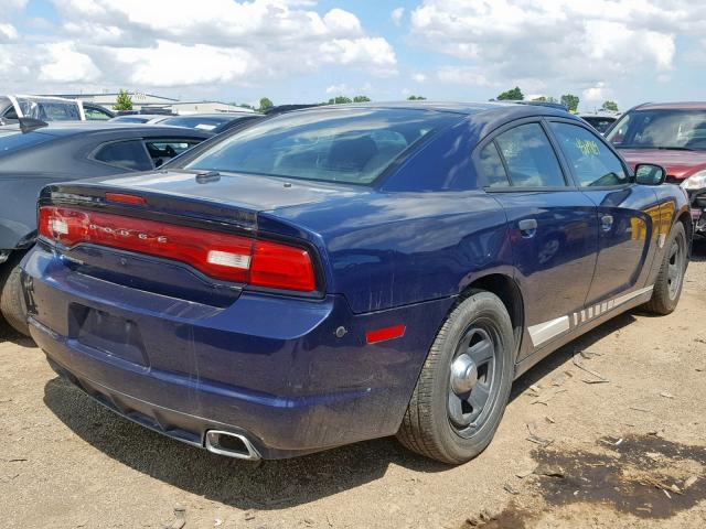 2C3CDXAT9CH290309 - 2012 DODGE CHARGER PO BLUE photo 4