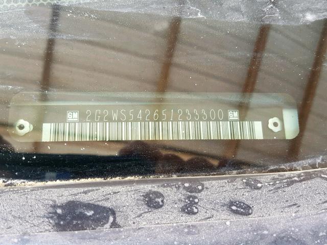 2G2WS542651233300 - 2005 PONTIAC GRAND PRIX WHITE photo 10