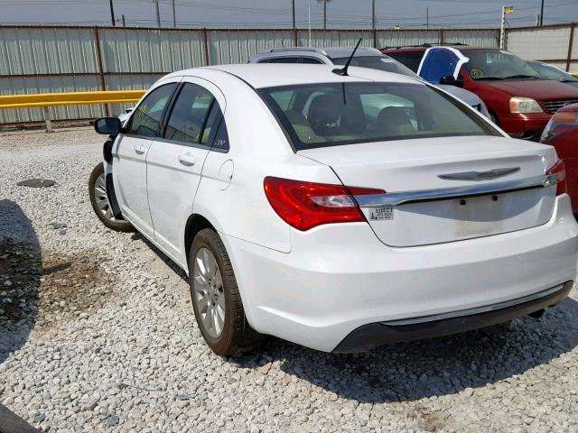 1C3CCBABXEN122749 - 2014 CHRYSLER 200 LX WHITE photo 3