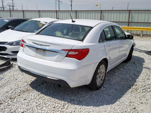 1C3CCBABXEN122749 - 2014 CHRYSLER 200 LX WHITE photo 4