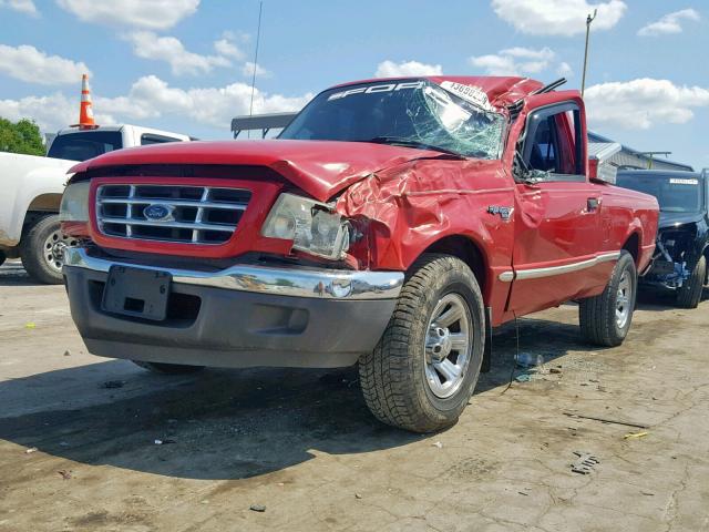 1FTYR10D92TA11162 - 2002 FORD RANGER RED photo 2