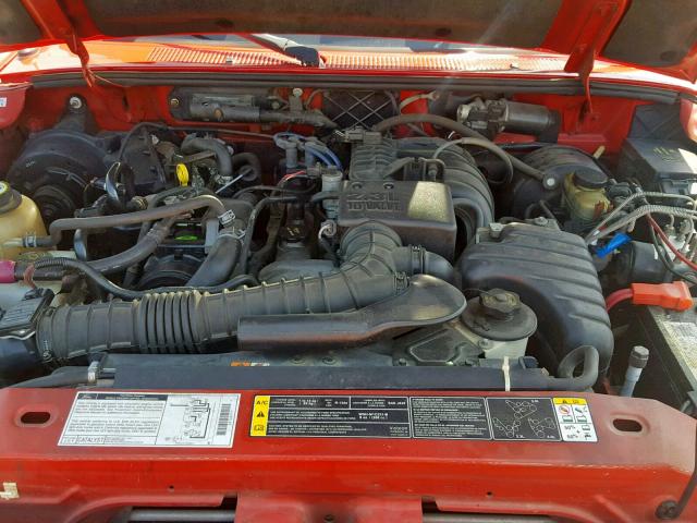 1FTYR10D92TA11162 - 2002 FORD RANGER RED photo 7