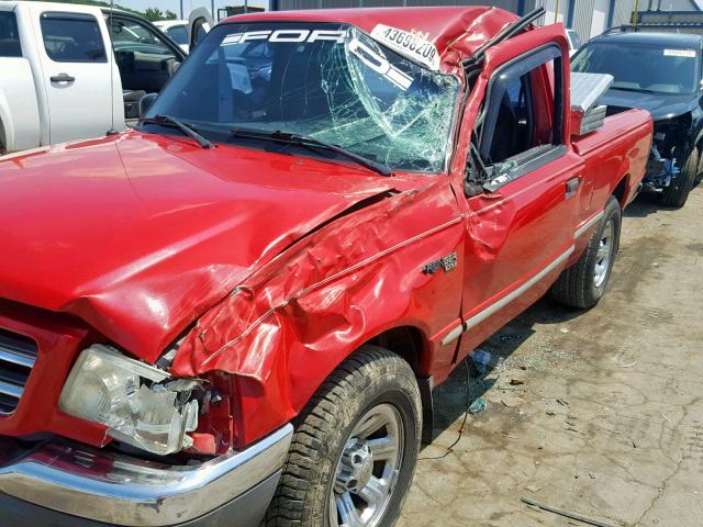 1FTYR10D92TA11162 - 2002 FORD RANGER RED photo 9