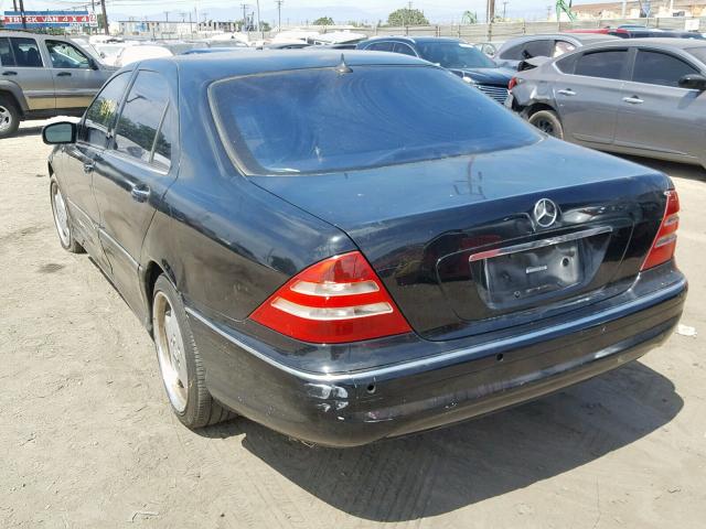 WDBNG75J91A179581 - 2001 MERCEDES-BENZ S 500 BLACK photo 3