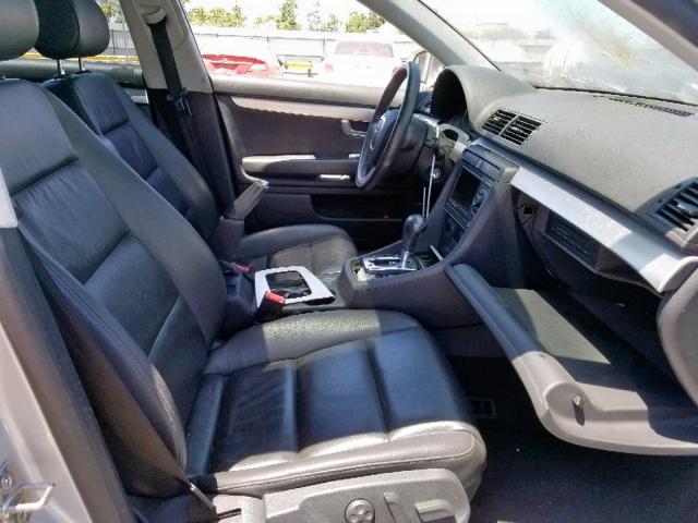 WAUAF78E55A531284 - 2005 AUDI A4 2.0T SILVER photo 5