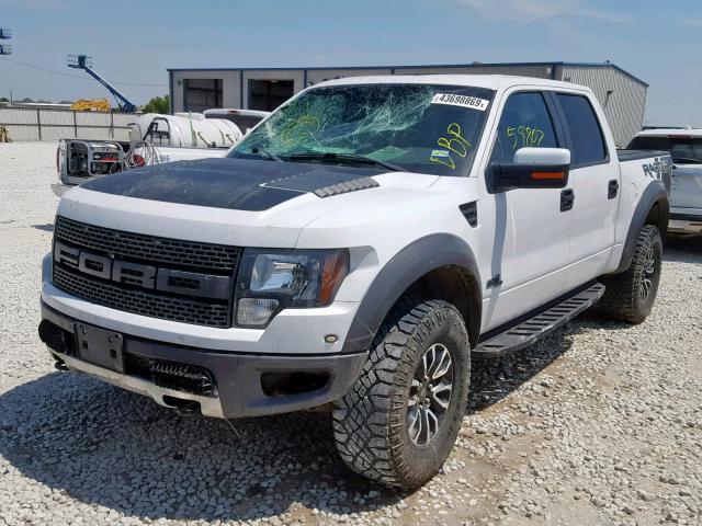 1FTFW1R61CFC96024 - 2012 FORD F150 SVT R WHITE photo 2