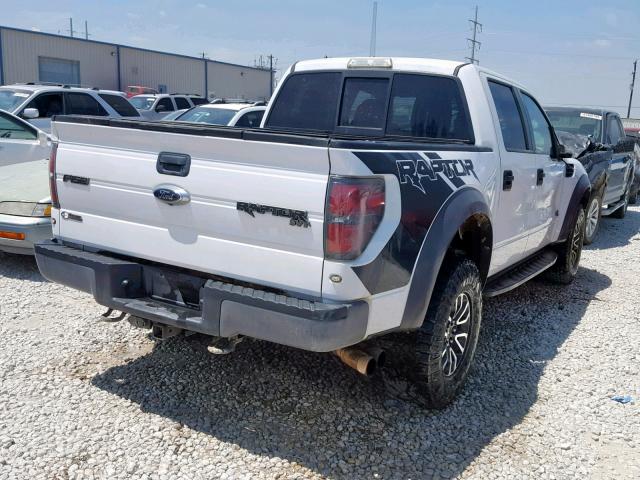 1FTFW1R61CFC96024 - 2012 FORD F150 SVT R WHITE photo 4