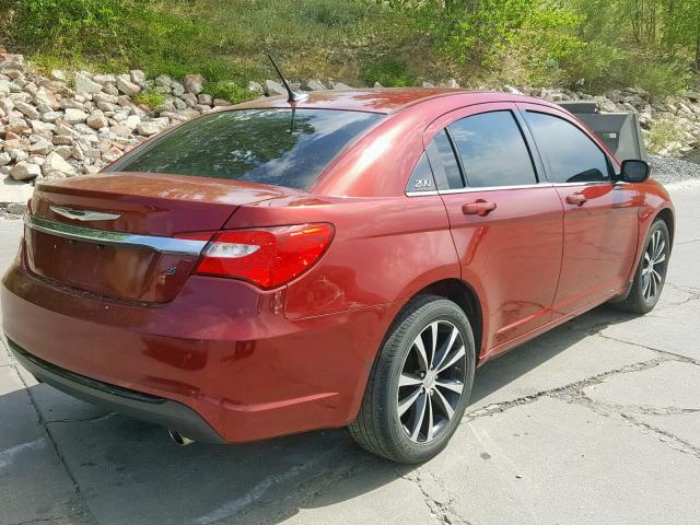 1C3CCBBG5EN198115 - 2014 CHRYSLER 200 TOURIN MAROON photo 4