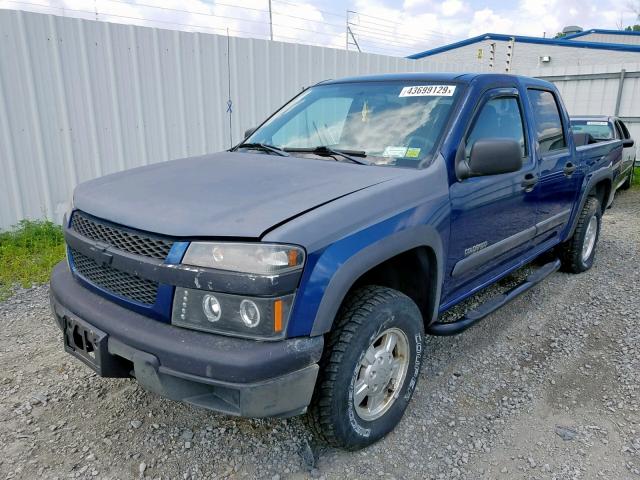 1GCDT136458269044 - 2005 CHEVROLET COLORADO BLUE photo 2