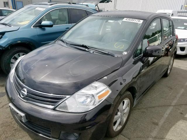 3N1BC1CP6BL371672 - 2011 NISSAN VERSA S BLACK photo 2