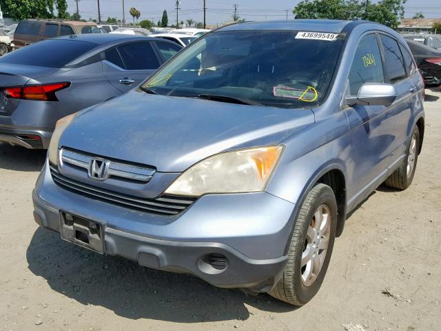 JHLRE38798C021955 - 2008 HONDA CR-V EXL BLUE photo 2