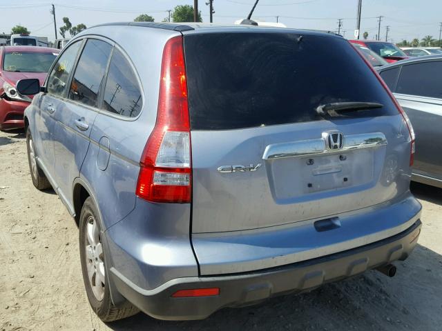 JHLRE38798C021955 - 2008 HONDA CR-V EXL BLUE photo 3