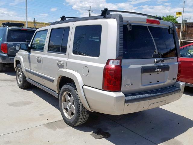 1J8HG48P87C653555 - 2007 JEEP COMMANDER BEIGE photo 3