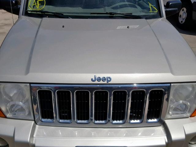 1J8HG48P87C653555 - 2007 JEEP COMMANDER BEIGE photo 9