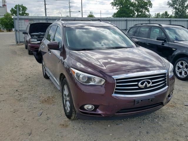 5N1AL0MM2DC305377 - 2013 INFINITI JX35 MAROON photo 1