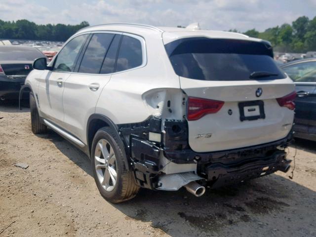 5UXTR9C54KLD93082 - 2019 BMW X3 XDRIVE3 WHITE photo 3