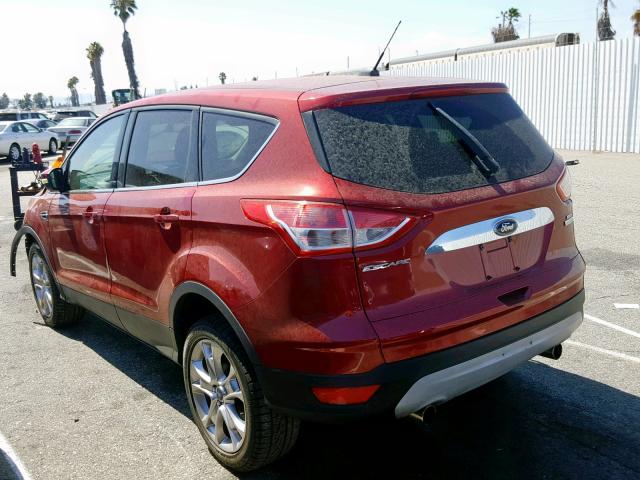 1FMCU0HX9DUB99398 - 2013 FORD ESCAPE SEL RED photo 3