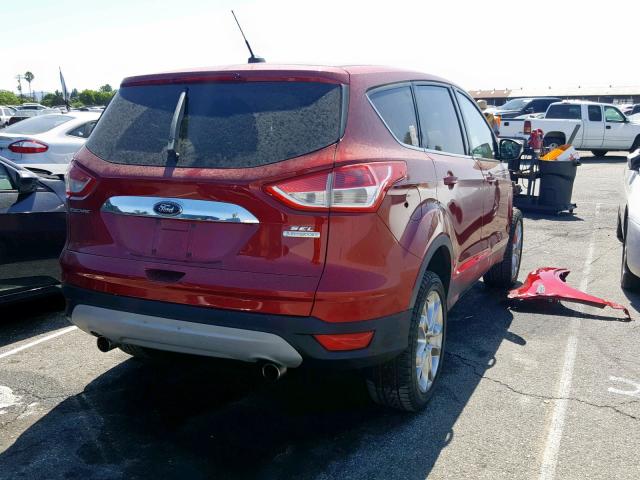 1FMCU0HX9DUB99398 - 2013 FORD ESCAPE SEL RED photo 4