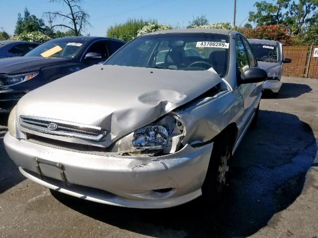 KNADC123216038184 - 2001 KIA RIO SILVER photo 2