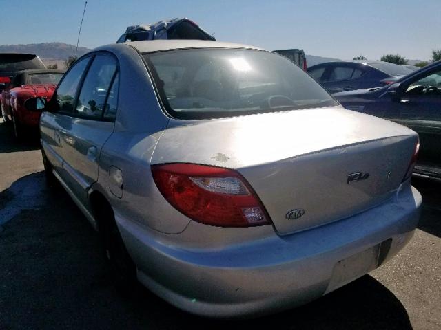 KNADC123216038184 - 2001 KIA RIO SILVER photo 3