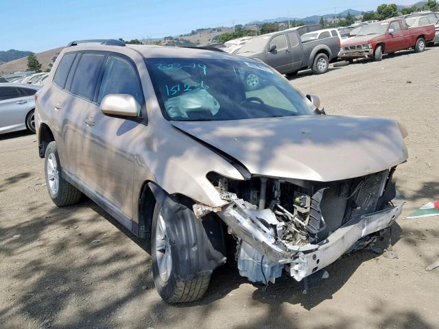 5TDZK3EH6CS067334 - 2012 TOYOTA HIGHLANDER GOLD photo 1