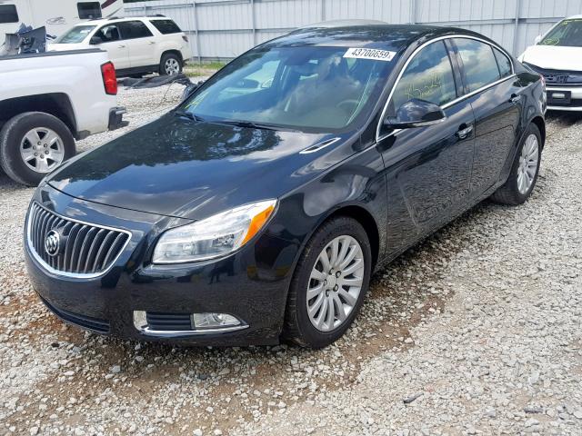 2G4GS5EV6D9250411 - 2013 BUICK REGAL PREM BLACK photo 2